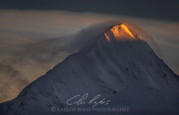 Last light on Baird Peak